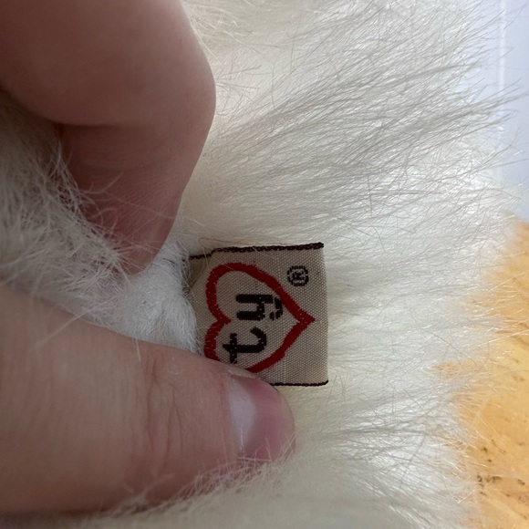 TY Classic 1989 Max White Fluffy Dog Maltese Stuffed Animal Plush - Picture 4 of 10